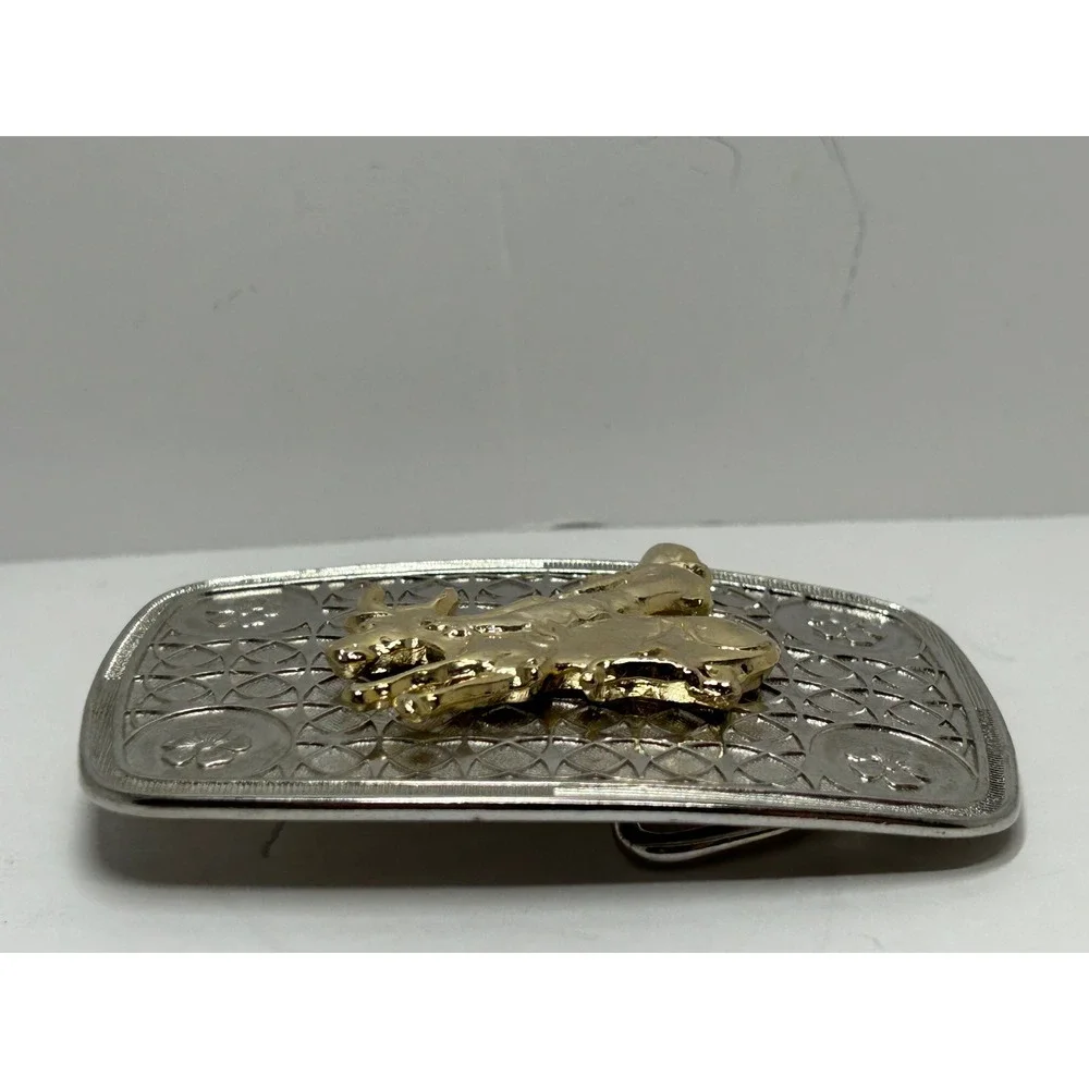 Western Cowboy Rodeo Bucking Bull Rider‎ Belt Buckle Silver Tone Gold Tone